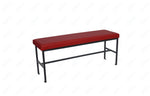 BFM Seating Meghan 2 - Seat Bolt - Down Bench, Grade 4 Upholstered Seat - Steel Frame - Sand Black Finish - (BFM - JS337MWH) - SchoolOutlet