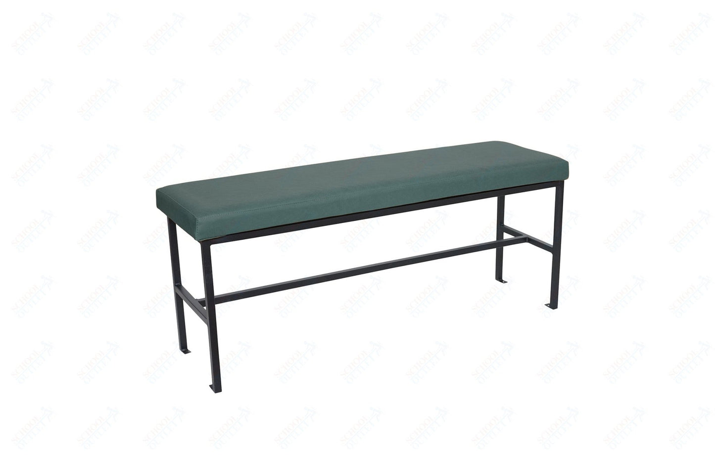 BFM Seating Meghan 2 - Seat Bolt - Down Bench, Grade 4 Upholstered Seat - Steel Frame - Sand Black Finish - (BFM - JS337MWH) - SchoolOutlet