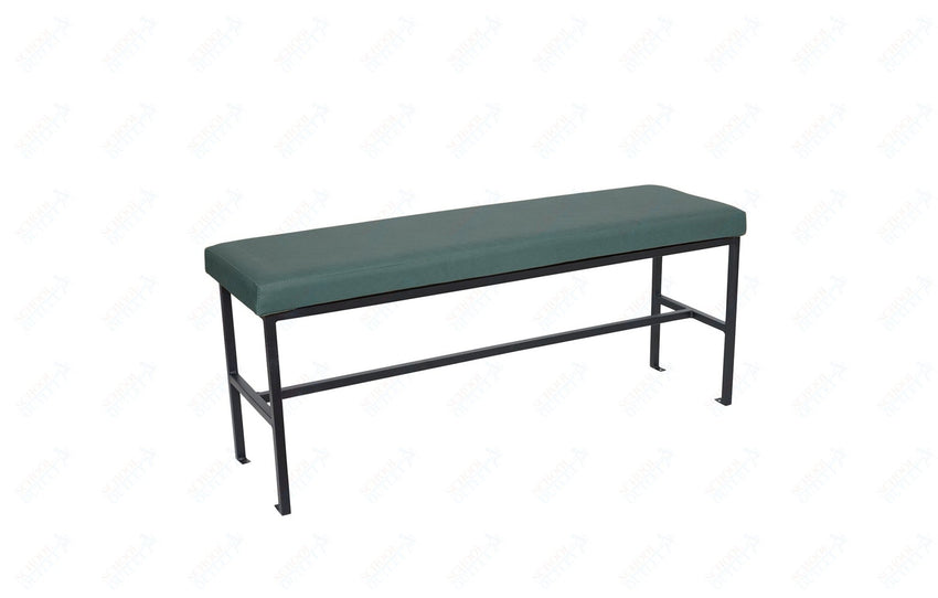BFM Seating Meghan 2 - Seat Bolt - Down Bench, Grade 4 Upholstered Seat - Steel Frame - Sand Black Finish - (BFM - JS337MWH) - SchoolOutlet