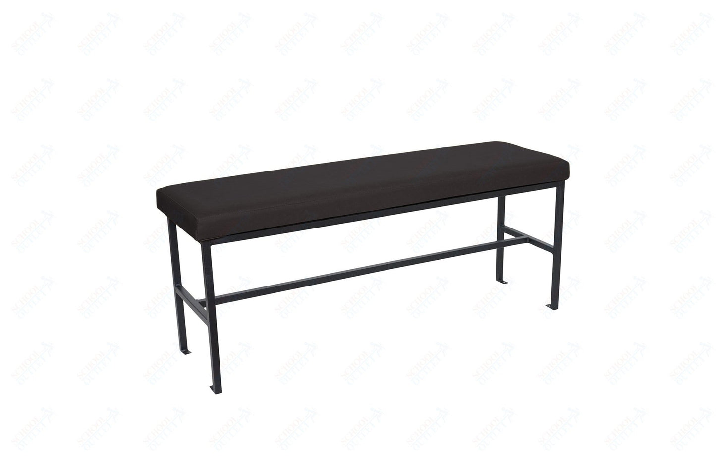 BFM Seating Meghan 2 - Seat Bolt - Down Bench, Grade 4 Upholstered Seat - Steel Frame - Sand Black Finish - (BFM - JS337MWH) - SchoolOutlet