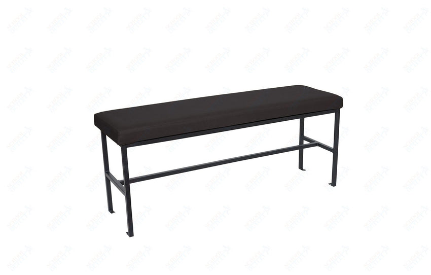 BFM Seating Meghan 2 - Seat Bolt - Down Bench, Grade 4 Upholstered Seat - Steel Frame - Sand Black Finish - (BFM - JS337MWH) - SchoolOutlet