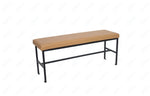 BFM Seating Meghan 2 - Seat Bolt - Down Bench, Grade 4 Upholstered Seat - Steel Frame - Sand Black Finish - (BFM - JS337MWH) - SchoolOutlet