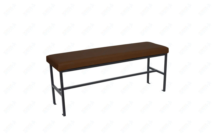 BFM Seating Meghan 2 - Seat Bolt - Down Bench, Grade 4 Upholstered Seat - Steel Frame - Sand Black Finish - (BFM - JS337MWH) - SchoolOutlet