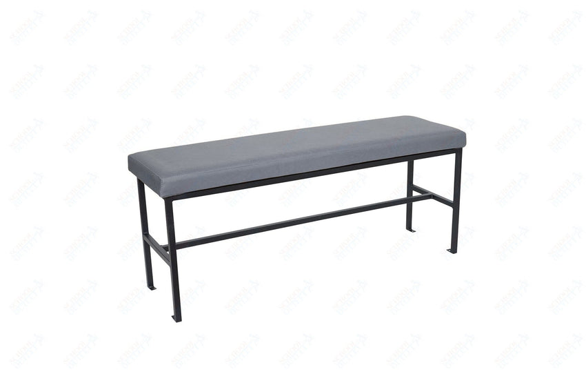 BFM Seating Meghan 2 - Seat Bolt - Down Bench, Grade 4 Upholstered Seat - Steel Frame - Sand Black Finish - (BFM - JS337MWH) - SchoolOutlet