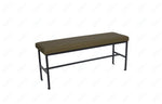 BFM Seating Meghan 2 - Seat Bolt - Down Bench, Grade 4 Upholstered Seat - Steel Frame - Sand Black Finish - (BFM - JS337MWH) - SchoolOutlet