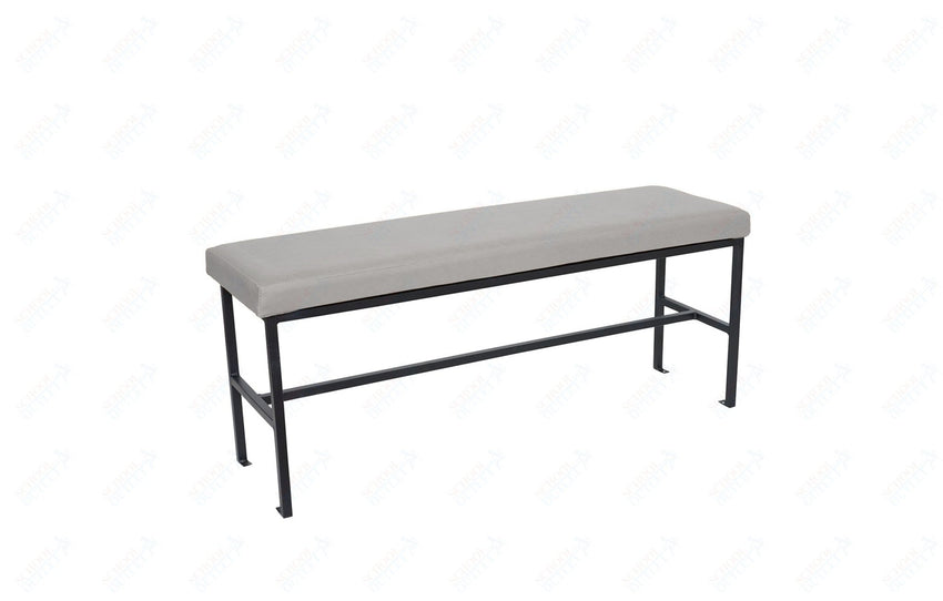BFM Seating Meghan 2 - Seat Bolt - Down Bench, Grade 4 Upholstered Seat - Steel Frame - Sand Black Finish - (BFM - JS337MWH) - SchoolOutlet