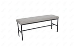 BFM Seating Meghan 2 - Seat Bolt - Down Bench, Grade 4 Upholstered Seat - Steel Frame - Sand Black Finish - (BFM - JS337MWH) - SchoolOutlet