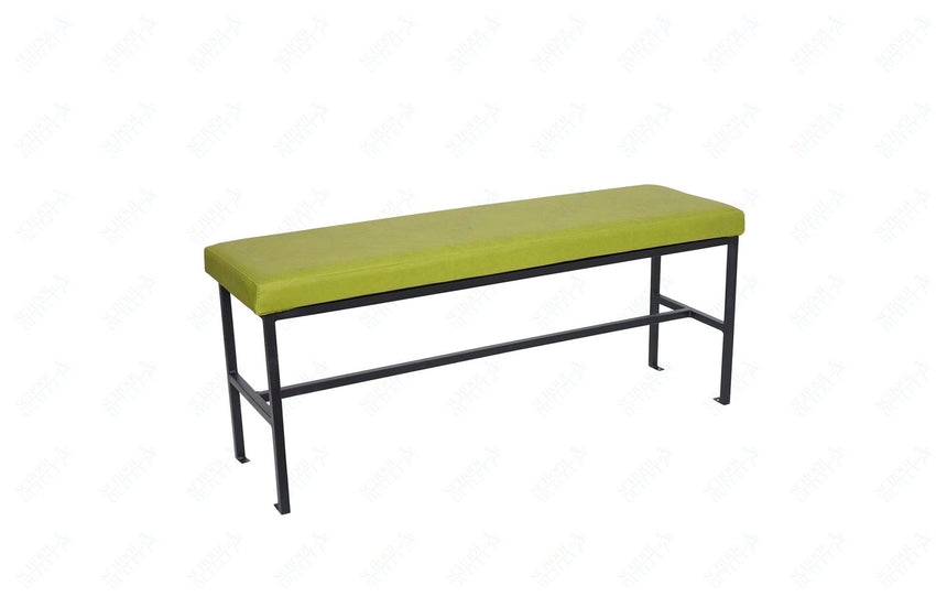 BFM Seating Meghan 2 - Seat Bolt - Down Bench, Grade 4 Upholstered Seat - Steel Frame - Sand Black Finish - (BFM - JS337MWH) - SchoolOutlet