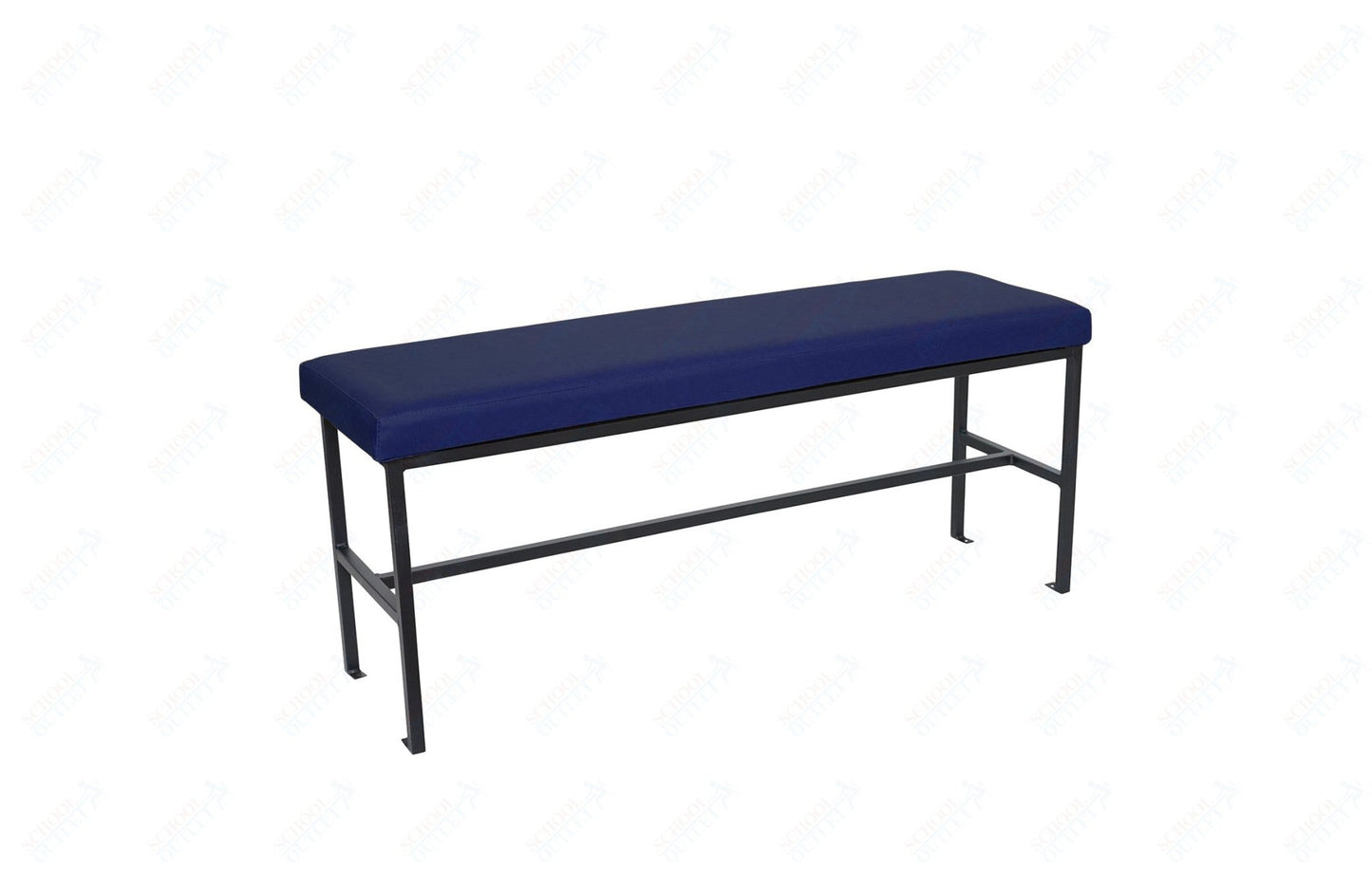 BFM Seating Meghan 2 - Seat Bolt - Down Bench, Grade 4 Upholstered Seat - Steel Frame - Sand Black Finish - (BFM - JS337MWH) - SchoolOutlet