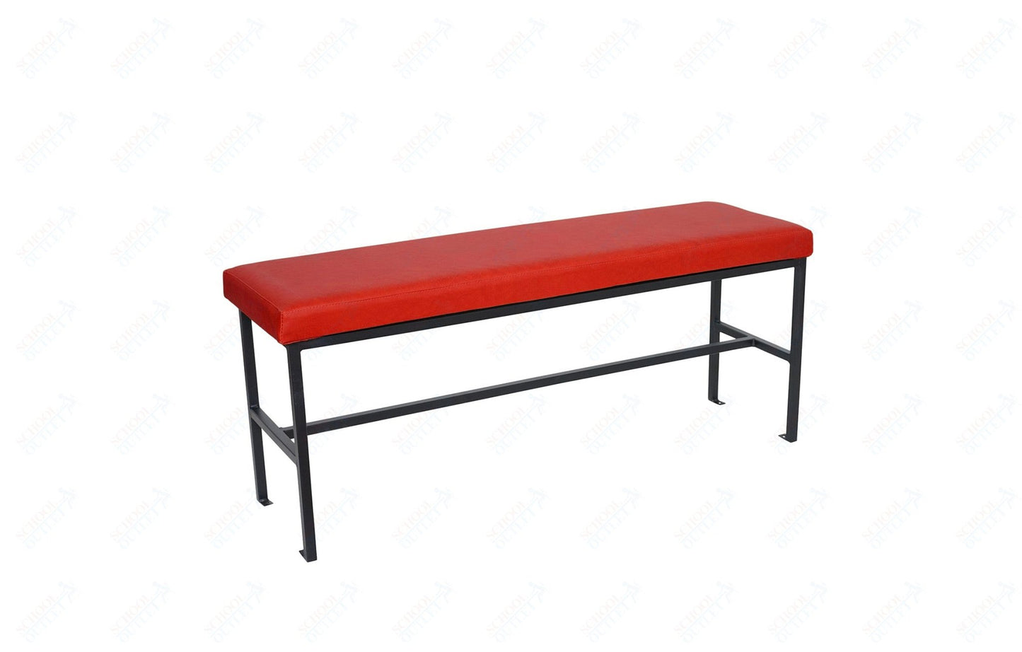 BFM Seating Meghan 2 - Seat Bolt - Down Bench, Grade 4 Upholstered Seat - Steel Frame - Sand Black Finish - (BFM - JS337MWH) - SchoolOutlet
