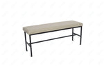 BFM Seating Meghan 2 - Seat Bolt - Down Bench, Grade 4 Upholstered Seat - Steel Frame - Sand Black Finish - (BFM - JS337MWH) - SchoolOutlet