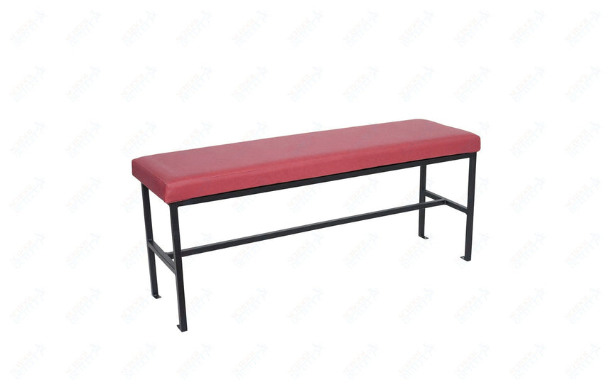 BFM Seating Meghan 2 - Seat Bolt - Down Bench, Grade 4 Upholstered Seat - Steel Frame - Sand Black Finish - (BFM - JS337MWH) - SchoolOutlet