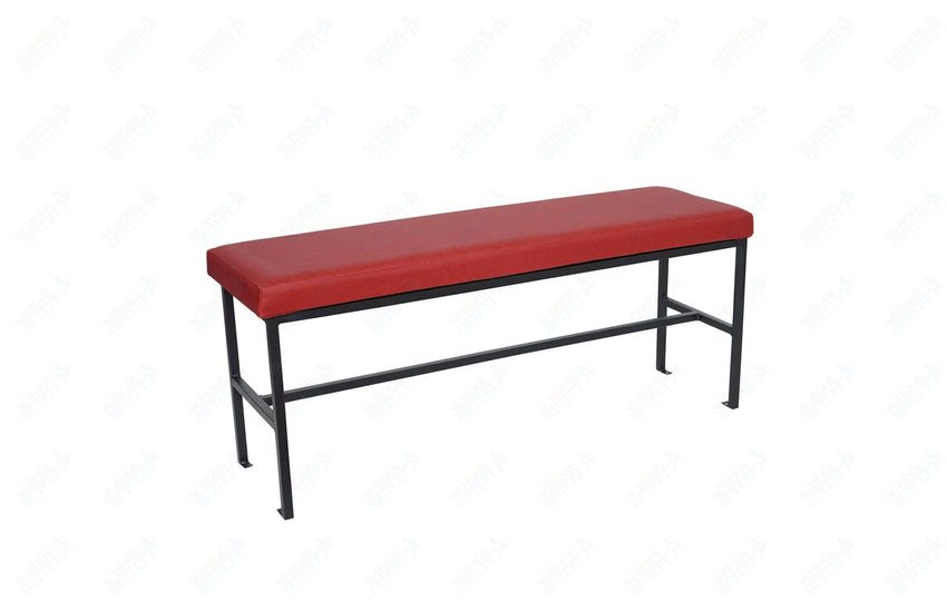 BFM Seating Meghan 2 - Seat Bolt - Down Bench, Grade 4 Upholstered Seat - Steel Frame - Sand Black Finish - (BFM - JS337MWH) - SchoolOutlet