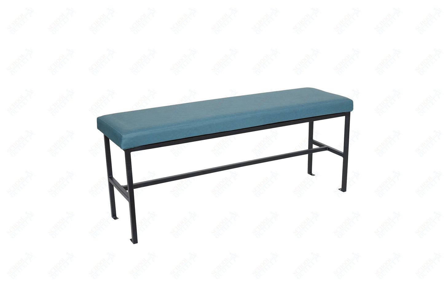 BFM Seating Meghan 2 - Seat Bolt - Down Bench, Grade 4 Upholstered Seat - Steel Frame - Sand Black Finish - (BFM - JS337MWH) - SchoolOutlet