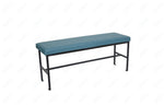 BFM Seating Meghan 2 - Seat Bolt - Down Bench, Grade 4 Upholstered Seat - Steel Frame - Sand Black Finish - (BFM - JS337MWH) - SchoolOutlet
