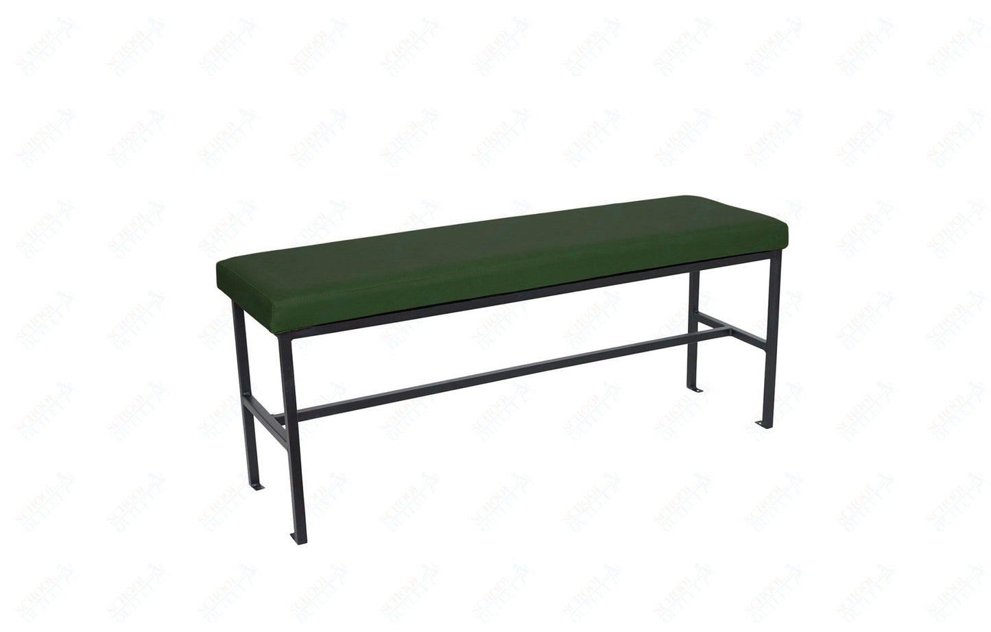 BFM Seating Meghan 2 - Seat Bolt - Down Bench, Grade 4 Upholstered Seat - Steel Frame - Sand Black Finish - (BFM - JS337MWH) - SchoolOutlet