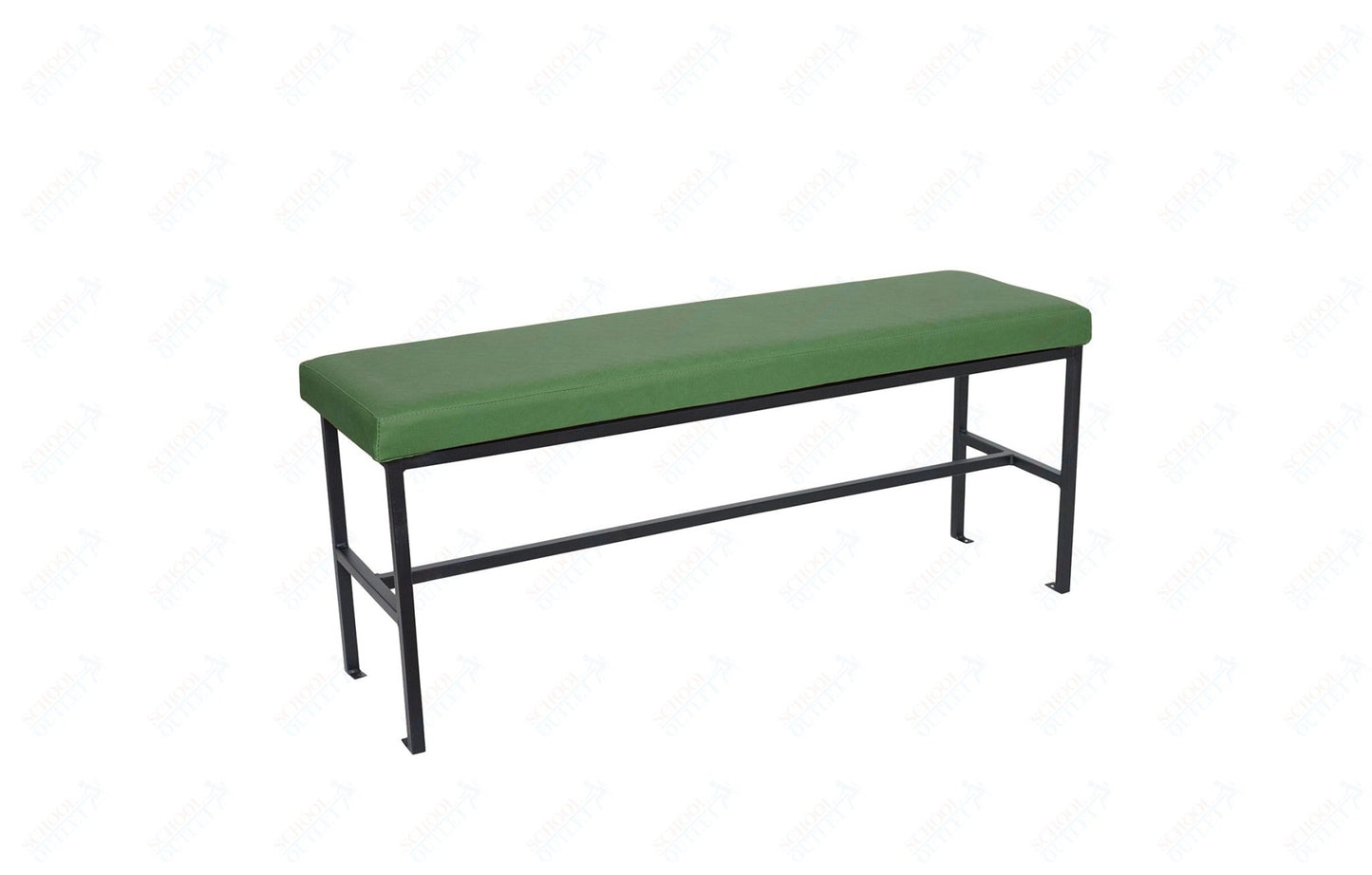 BFM Seating Meghan 2 - Seat Bolt - Down Bench, Grade 4 Upholstered Seat - Steel Frame - Sand Black Finish - (BFM - JS337MWH) - SchoolOutlet