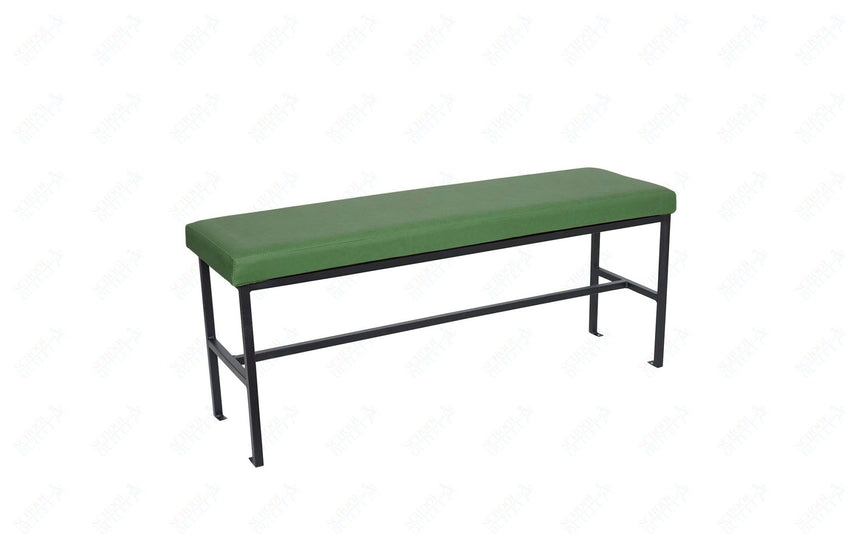 BFM Seating Meghan 2 - Seat Bolt - Down Bench, Grade 4 Upholstered Seat - Steel Frame - Sand Black Finish - (BFM - JS337MWH) - SchoolOutlet