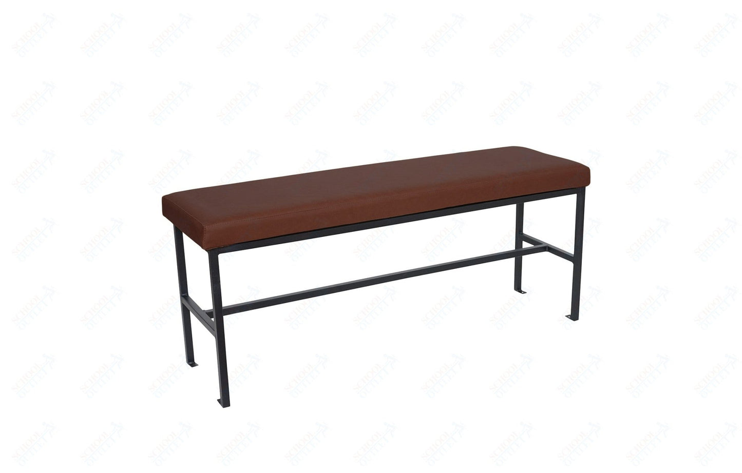 BFM Seating Meghan 2 - Seat Bolt - Down Bench, Grade 4 Upholstered Seat - Steel Frame - Sand Black Finish - (BFM - JS337MWH) - SchoolOutlet