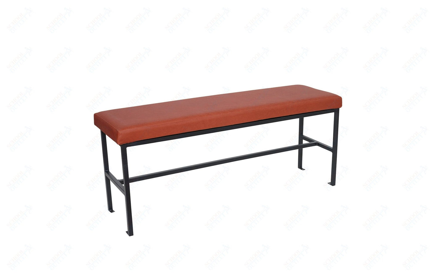 BFM Seating Meghan 2 - Seat Bolt - Down Bench, Grade 4 Upholstered Seat - Steel Frame - Sand Black Finish - (BFM - JS337MWH) - SchoolOutlet