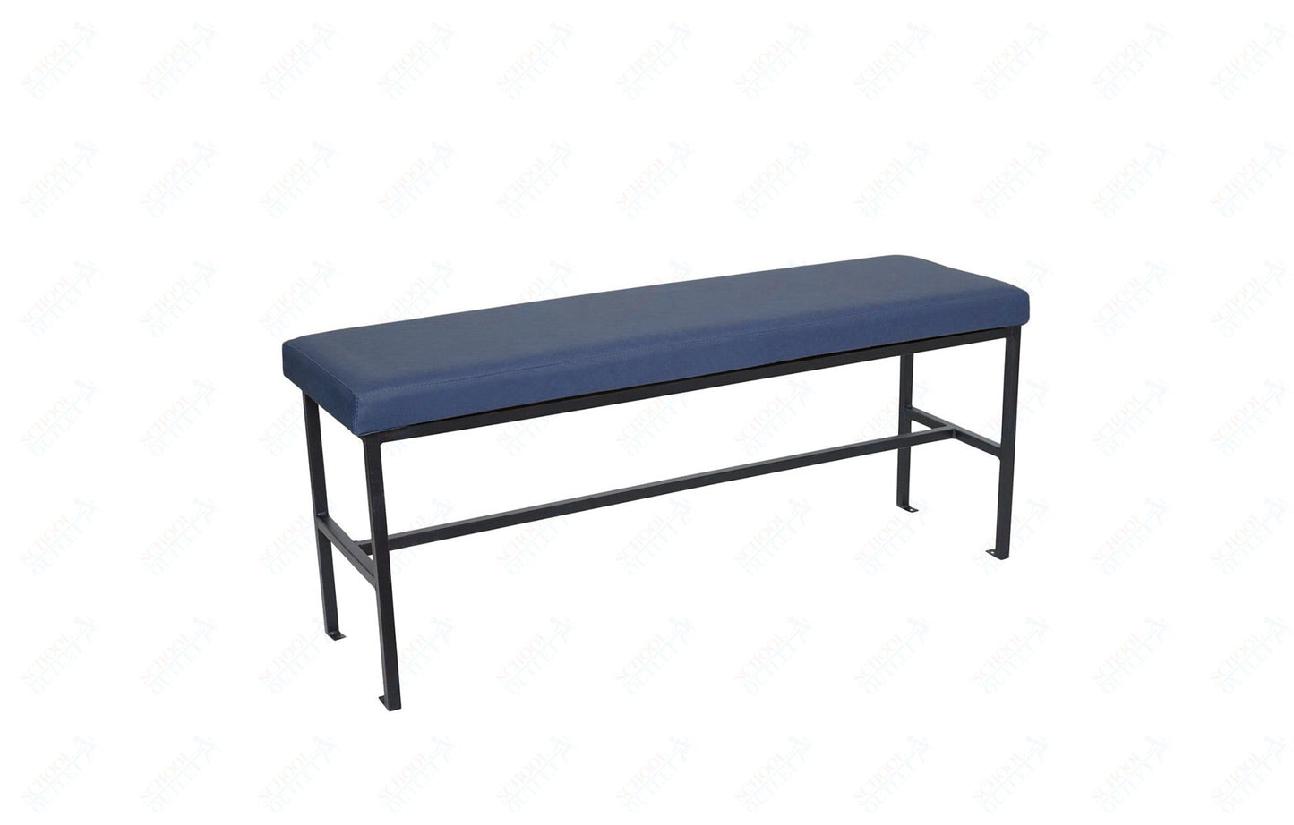 BFM Seating Meghan 2 - Seat Bolt - Down Bench, Grade 4 Upholstered Seat - Steel Frame - Sand Black Finish - (BFM - JS337MWH) - SchoolOutlet
