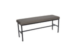 BFM Seating Meghan 2-Seat Bolt-Down Bench, Grade 4 Upholstered Seat - Steel Frame - Sand Black Finish - (BFM-JS337MWH) - SchoolOutlet