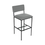 BFM Seating Meghan Barstool, Grade 4 Upholstered Seat & Back - Steel Frame - Sand Black Finish - (BFM - JS33BM) - SchoolOutlet