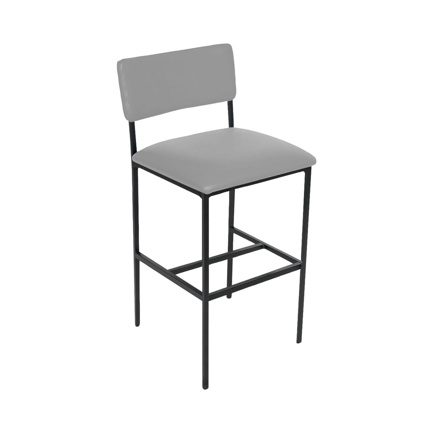 BFM Seating Meghan Barstool, Grade 4 Upholstered Seat & Back - Steel Frame - Sand Black Finish - (BFM - JS33BM) - SchoolOutlet