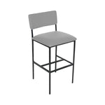 BFM Seating Meghan Barstool, Grade 4 Upholstered Seat & Back - Steel Frame - Sand Black Finish - (BFM - JS33BM) - SchoolOutlet