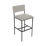 BFM Seating Meghan Barstool, Grade 4 Upholstered Seat & Back - Steel Frame - Sand Black Finish - (BFM - JS33BM) - SchoolOutlet