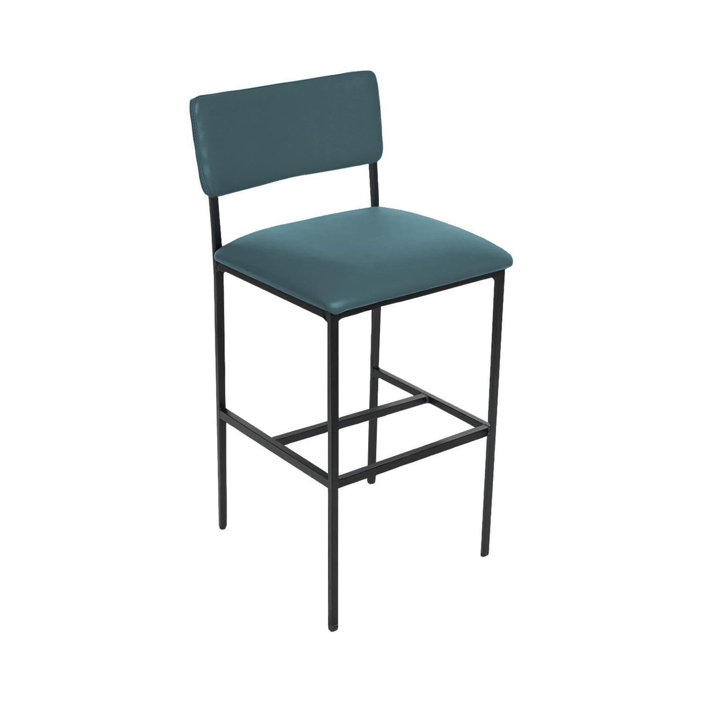BFM Seating Meghan Barstool, Grade 4 Upholstered Seat & Back - Steel Frame - Sand Black Finish - (BFM - JS33BM) - SchoolOutlet