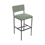 BFM Seating Meghan Barstool, Grade 4 Upholstered Seat & Back - Steel Frame - Sand Black Finish - (BFM - JS33BM) - SchoolOutlet