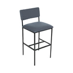 BFM Seating Meghan Barstool, Grade 4 Upholstered Seat & Back - Steel Frame - Sand Black Finish - (BFM - JS33BM) - SchoolOutlet