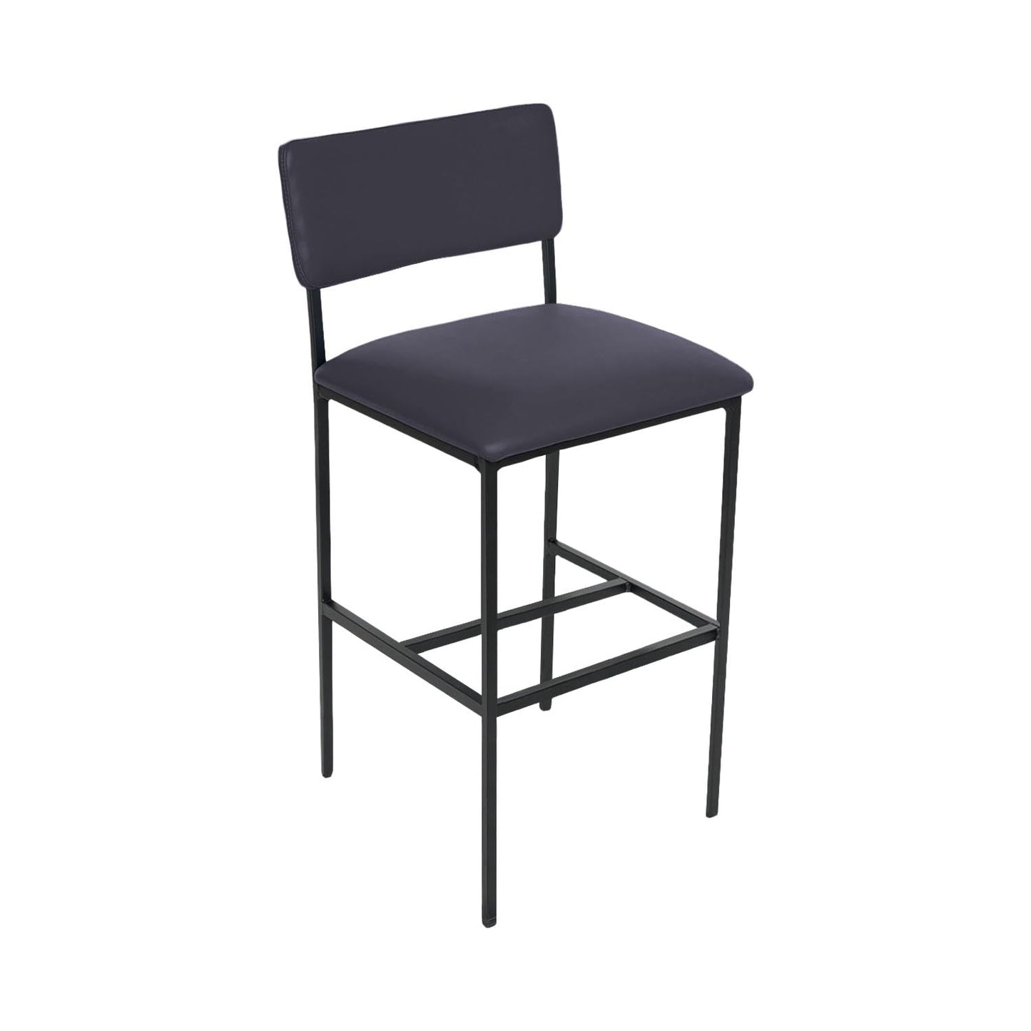 BFM Seating Meghan Barstool, Grade 4 Upholstered Seat & Back - Steel Frame - Sand Black Finish - (BFM - JS33BM) - SchoolOutlet
