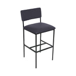 BFM Seating Meghan Barstool, Grade 4 Upholstered Seat & Back - Steel Frame - Sand Black Finish - (BFM - JS33BM) - SchoolOutlet