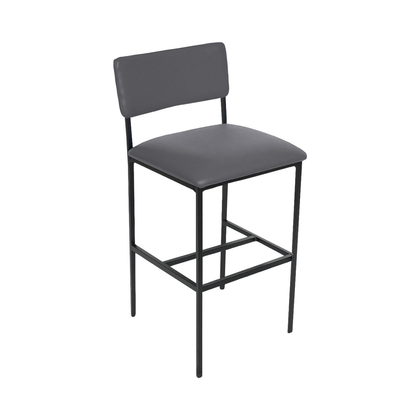 BFM Seating Meghan Barstool, Grade 4 Upholstered Seat & Back - Steel Frame - Sand Black Finish - (BFM - JS33BM) - SchoolOutlet