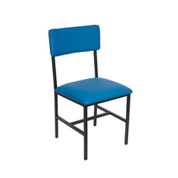 BFM Seating Meghan Side Chair, Grade 4 Upholstered Seat & Back - Steel Frame - Sand Black Finish - (BFM-JS33CM)