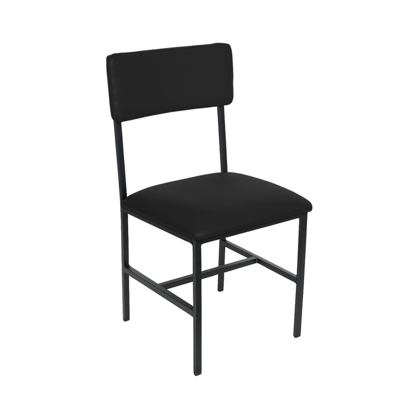 BFM Seating Meghan Side Chair, Grade 4 Upholstered Seat & Back - Steel Frame - Sand Black Finish - (BFM - JS33CM) - SchoolOutlet