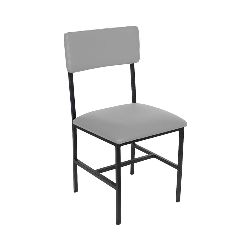 BFM Seating Meghan Side Chair, Grade 4 Upholstered Seat & Back - Steel Frame - Sand Black Finish - (BFM - JS33CM) - SchoolOutlet