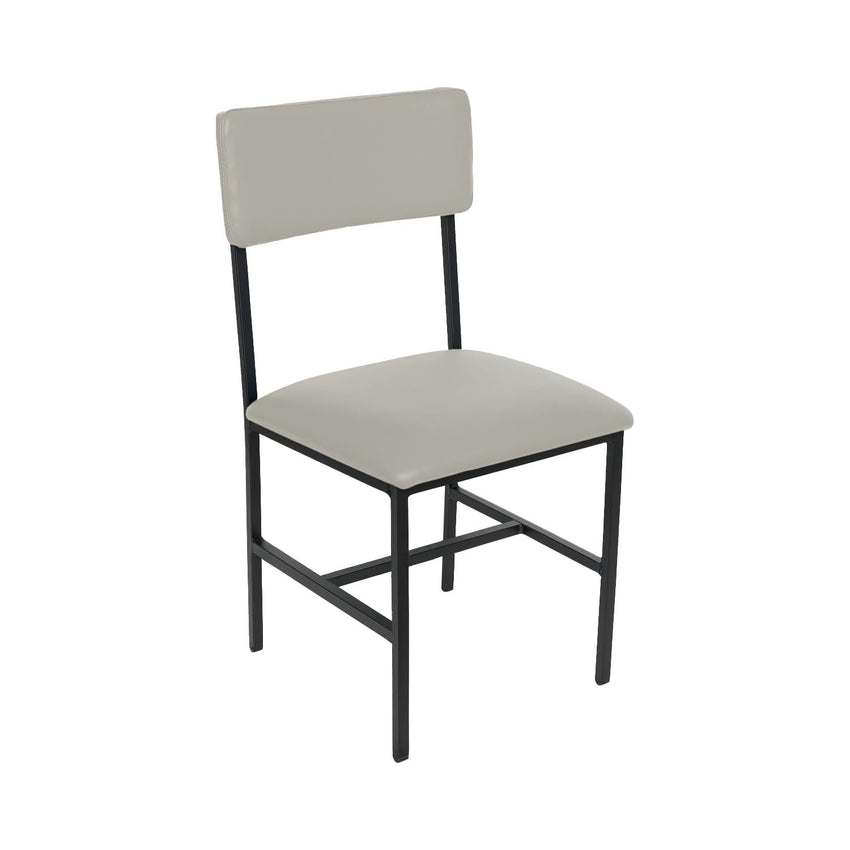 BFM Seating Meghan Side Chair, Grade 4 Upholstered Seat & Back - Steel Frame - Sand Black Finish - (BFM - JS33CM) - SchoolOutlet