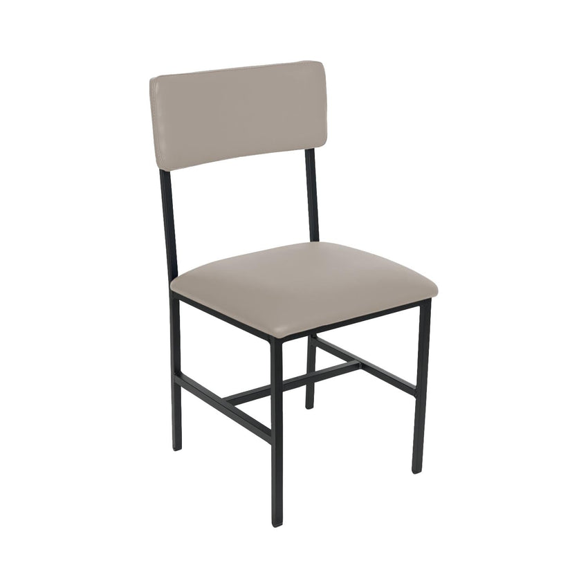 BFM Seating Meghan Side Chair, Grade 4 Upholstered Seat & Back - Steel Frame - Sand Black Finish - (BFM - JS33CM) - SchoolOutlet