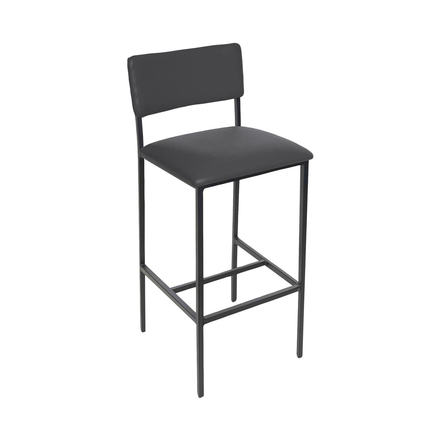 BFM Seating Meghan Counter Height Stool, Grade 4 Upholstered Seat & Back - Steel Frame - Sand Black Finish - (BFM - JS33HM) - SchoolOutlet