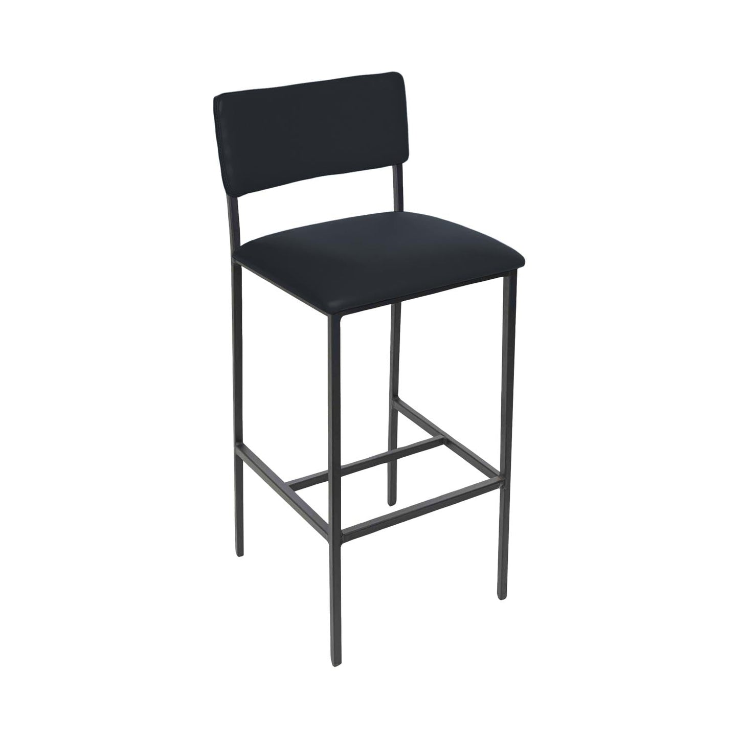 BFM Seating Meghan Counter Height Stool, Grade 4 Upholstered Seat & Back - Steel Frame - Sand Black Finish - (BFM - JS33HM) - SchoolOutlet