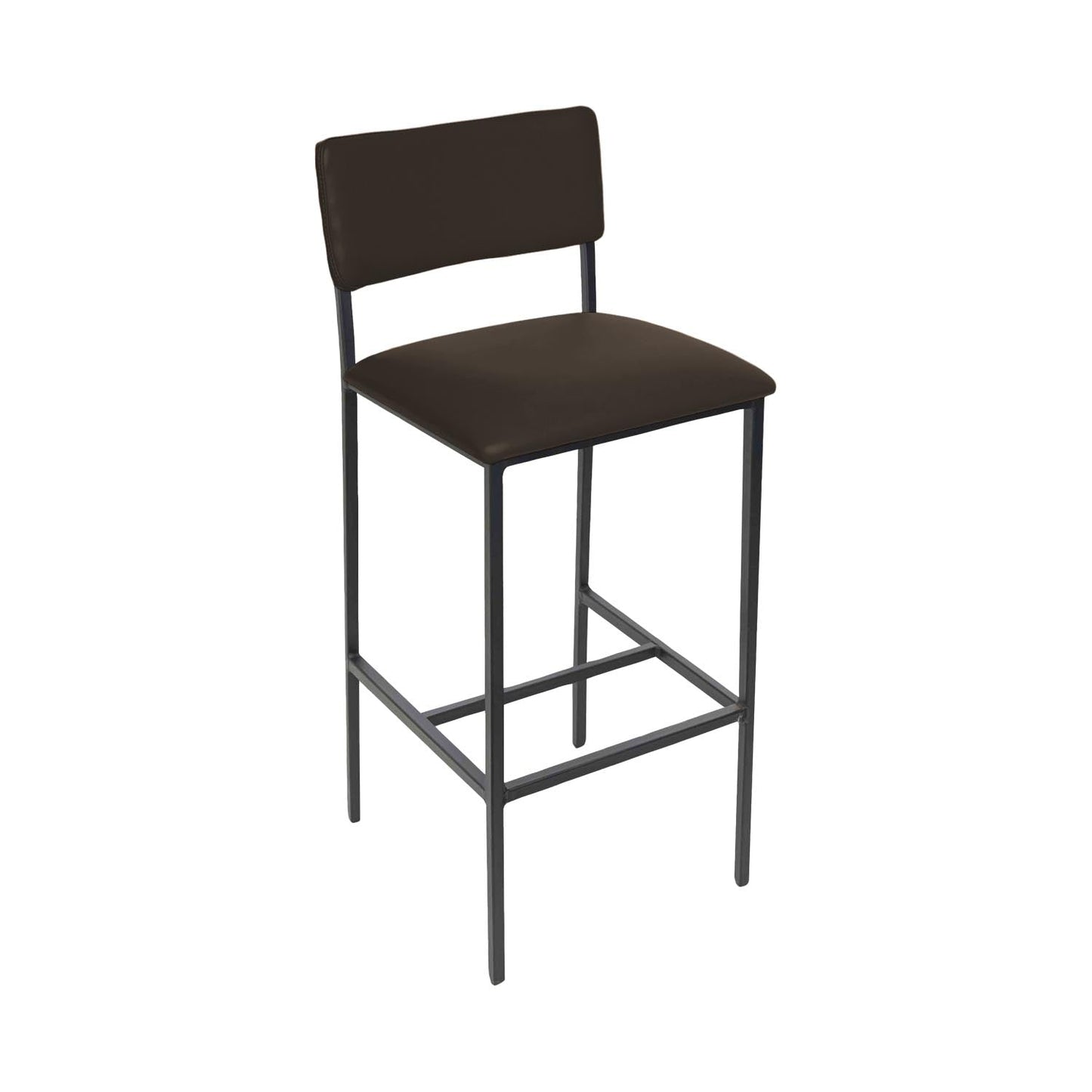 BFM Seating Meghan Counter Height Stool, Grade 4 Upholstered Seat & Back - Steel Frame - Sand Black Finish - (BFM - JS33HM) - SchoolOutlet