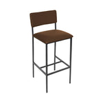 BFM Seating Meghan Counter Height Stool, Grade 4 Upholstered Seat & Back - Steel Frame - Sand Black Finish - (BFM - JS33HM) - SchoolOutlet