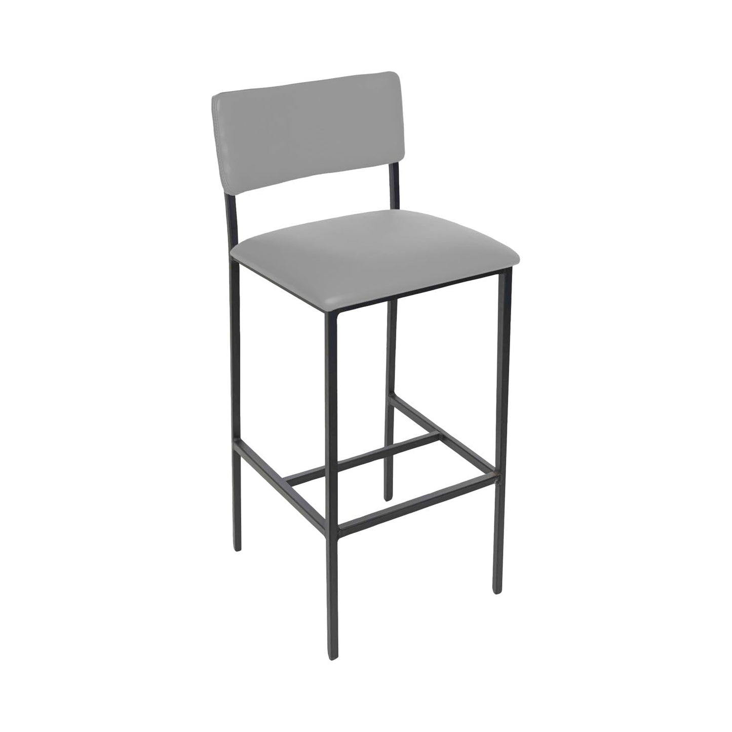 BFM Seating Meghan Counter Height Stool, Grade 4 Upholstered Seat & Back - Steel Frame - Sand Black Finish - (BFM - JS33HM) - SchoolOutlet