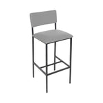 BFM Seating Meghan Counter Height Stool, Grade 4 Upholstered Seat & Back - Steel Frame - Sand Black Finish - (BFM - JS33HM) - SchoolOutlet