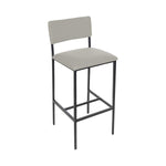 BFM Seating Meghan Counter Height Stool, Grade 4 Upholstered Seat & Back - Steel Frame - Sand Black Finish - (BFM - JS33HM) - SchoolOutlet