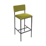 BFM Seating Meghan Counter Height Stool, Grade 4 Upholstered Seat & Back - Steel Frame - Sand Black Finish - (BFM - JS33HM) - SchoolOutlet