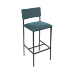 BFM Seating Meghan Counter Height Stool, Grade 4 Upholstered Seat & Back - Steel Frame - Sand Black Finish - (BFM - JS33HM) - SchoolOutlet